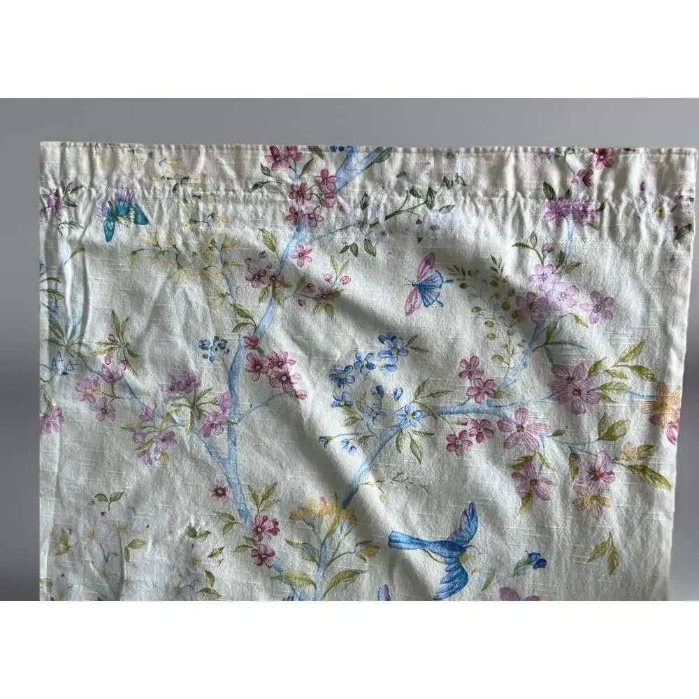 Vintage Waverly SPRING MORNING Birds Custom Lined ONE Curtain Drape Panel 50x72